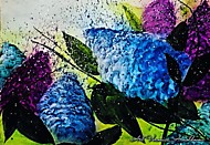 "Метельчатый всплеск" Акварель 50*60
