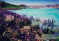 "У воды" Акварель 50*60