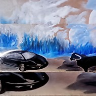 НОВИНКА "Ламборгини" Металл.холст/Масло 45*90 В НАЛИЧИИ
